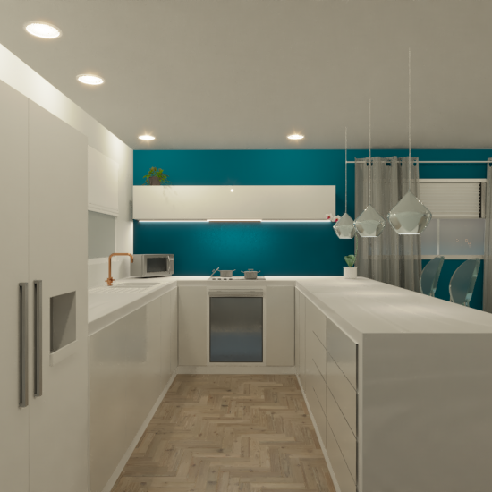 Kitchen 3D render