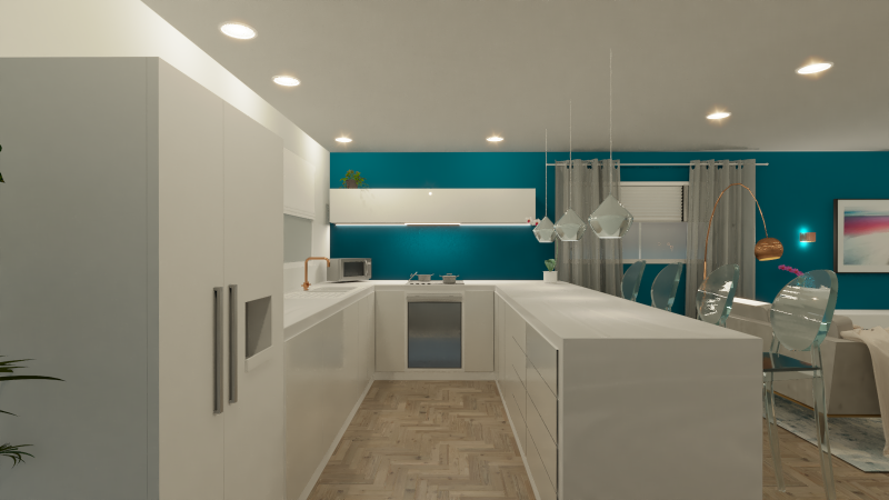 Kitchen 3D render
