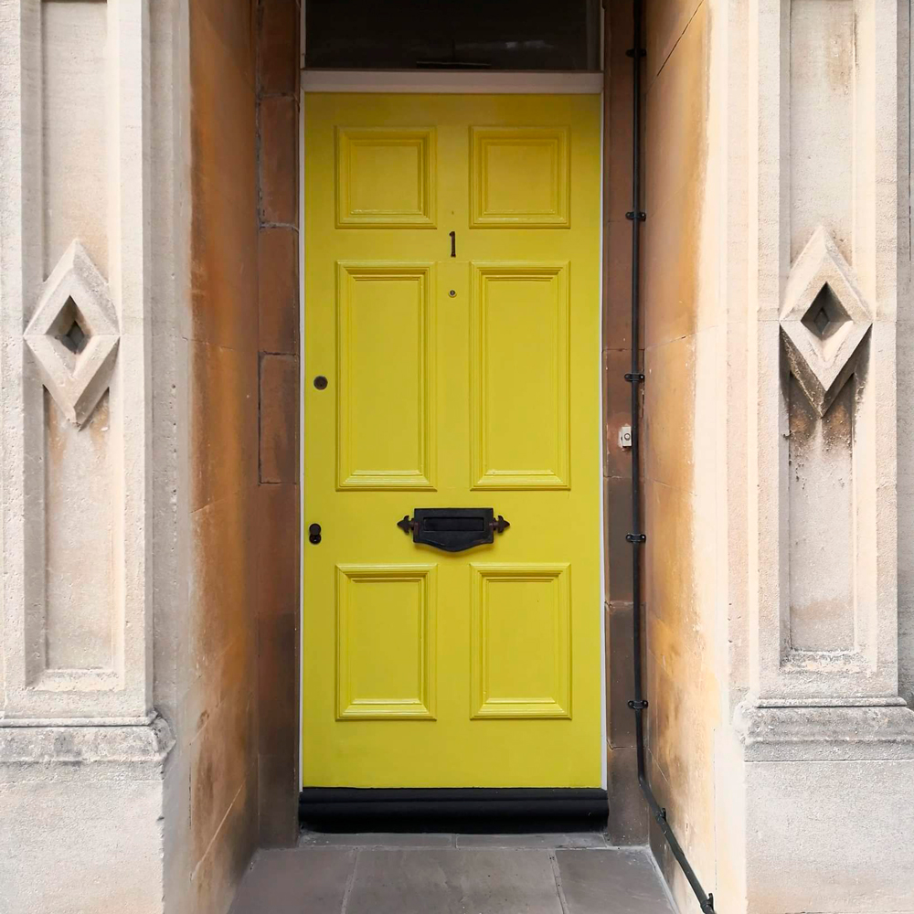 Yellow front door