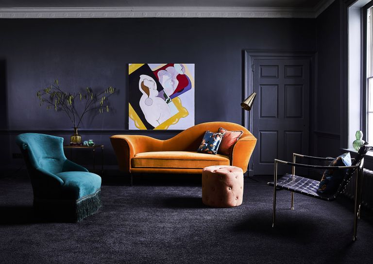 Black living room