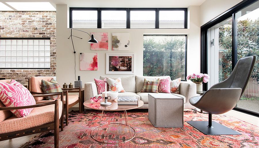 Pink living room