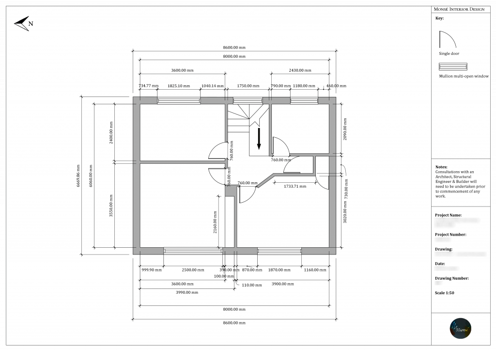 Sussex renovation & extension - first floor current layout