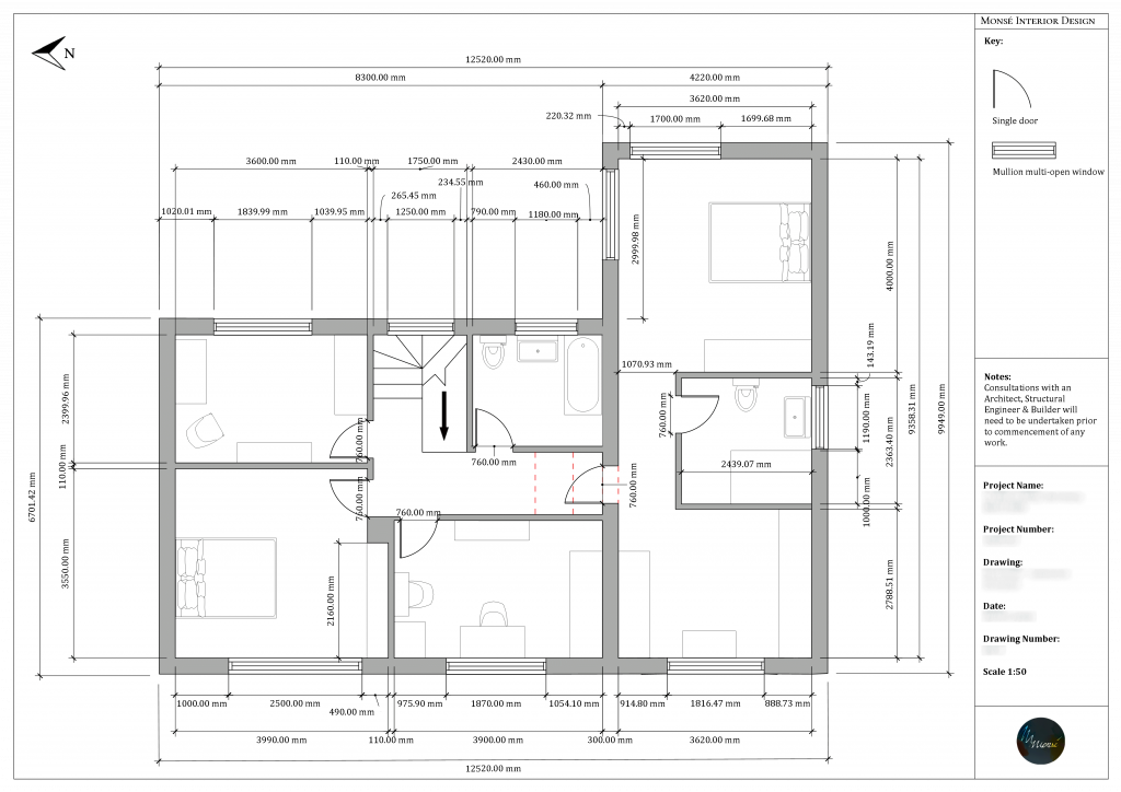 Sussex renovation & extension - first floor extension & furniture layout