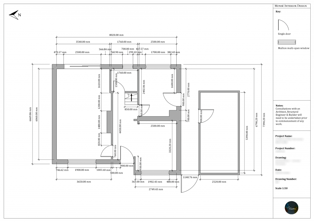 Sussex renovation & extension - ground floor current layout